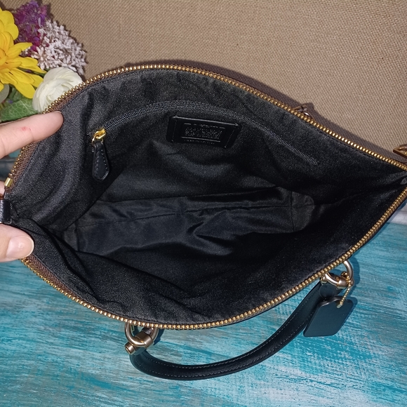 New Coach Prairie Satchel In Signature Canvas Brown/Black Style B2157- F79998 - Picture 7 of 16